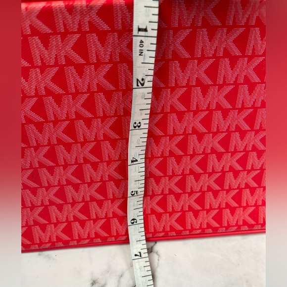 Michael Kors Logo Carter  Tap Zip  Tote Bag Geranium - Picture 8 of 9